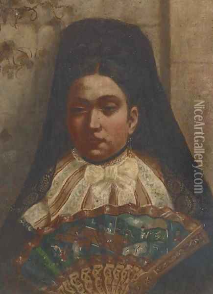 A Spanish maiden Oil Painting - John Phillip