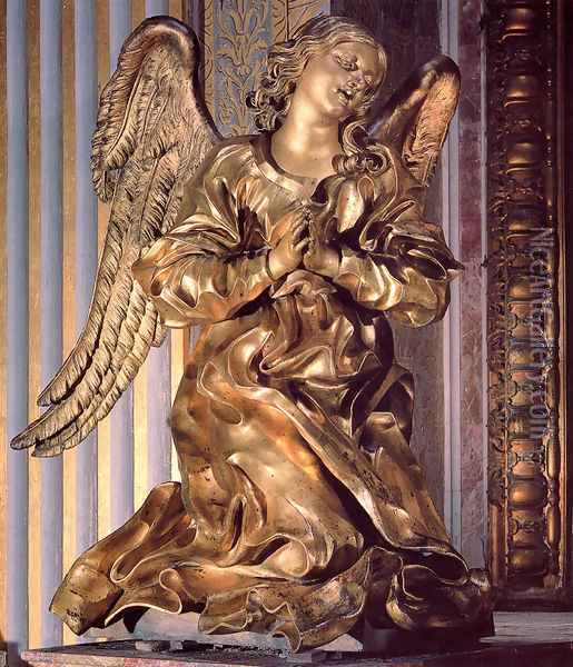 Altar of the Cappella del Sacramento [detail] Oil Painting - Gian Lorenzo Bernini