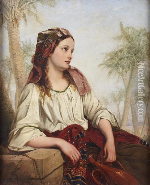Rebecca At The Well Oil Painting - Henry Nelson O'Neil