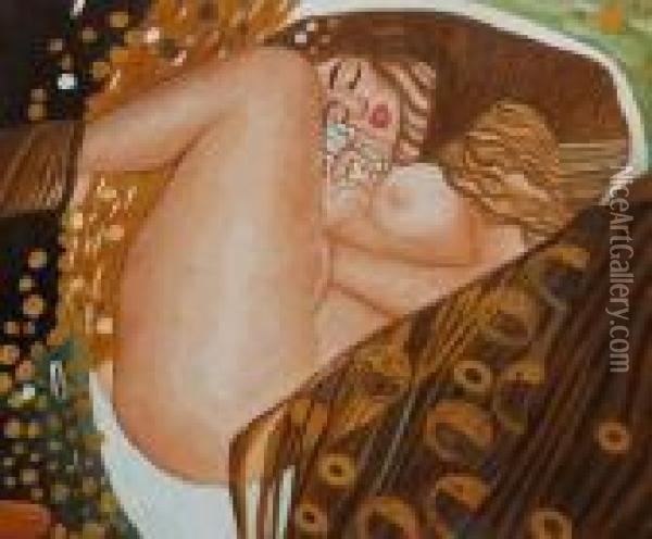 Danae Oil Painting - Gustav Klimt