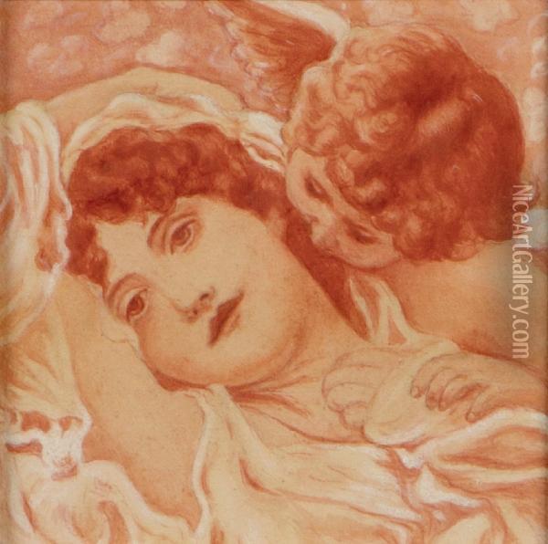 Venus And Cupid Oil Painting - Edward Francis Burney