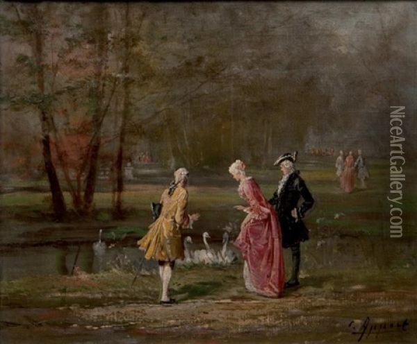 Scene De Parc Oil Painting - George Appert