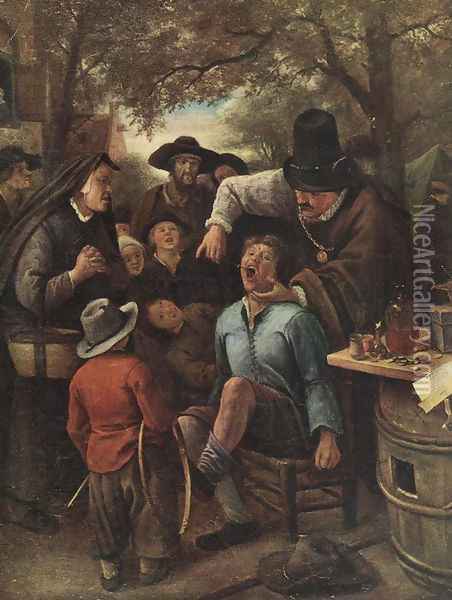 The Quackdoctor Oil Painting - Jan Steen