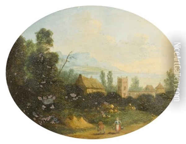A Pastoral Landscape Oil Painting - Jan Brueghel the Elder