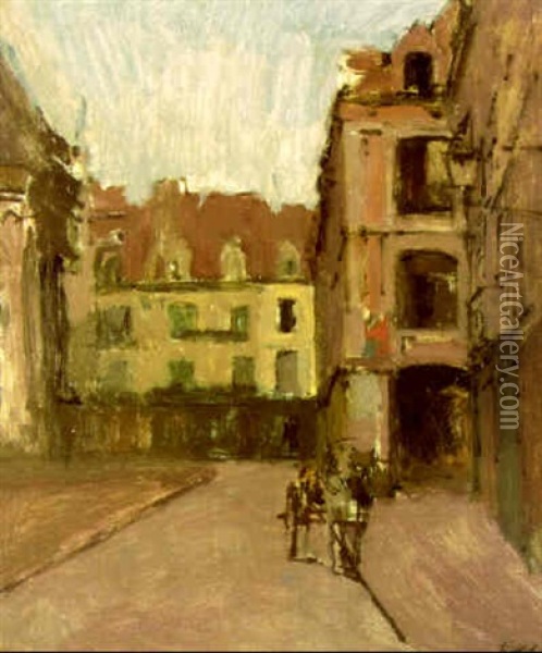 La Rue St. Catherine Et Les Vieux Arcades Oil Painting - Walter Sickert