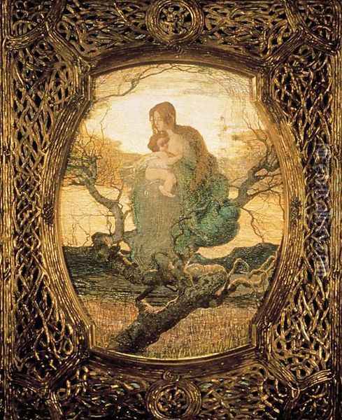 The Angel of Life Oil Painting - Giovanni Segantini