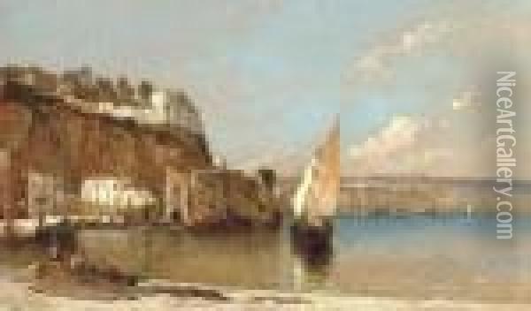 Sorrento, Bay Of Naples Oil Painting - Arthur Joseph Meadows