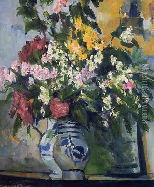Two Vases Of Flowers Oil Painting - Paul Cezanne