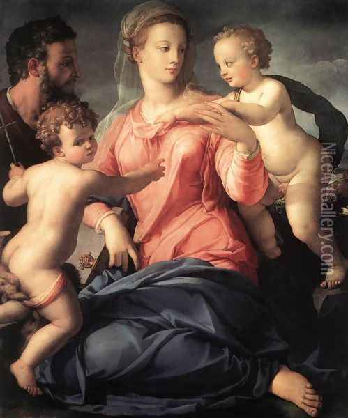Holy Family Oil Painting - Agnolo Bronzino