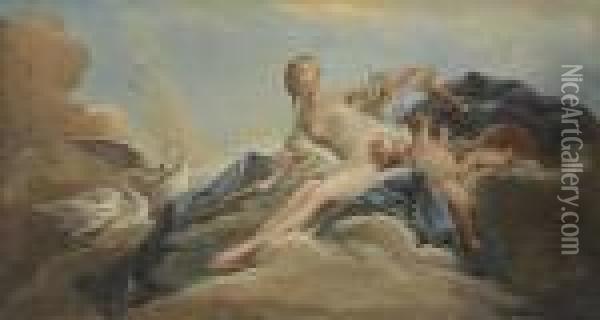 Venus Disarming Cupid Oil Painting - Francois Boucher