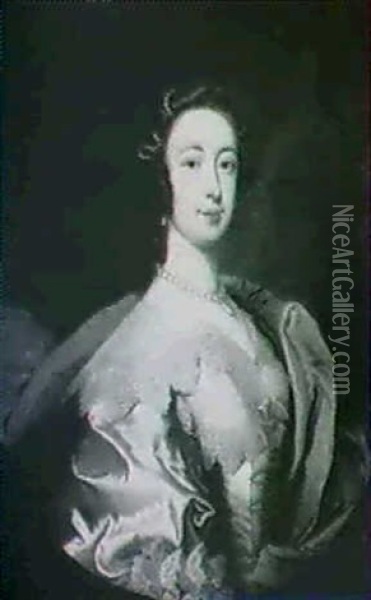 Portrait Of A Lady Elizabeth Mackenzie Oil Painting - Thomas Bardwell