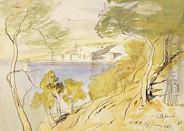 Villefranche 2 Oil Painting - Edward Lear