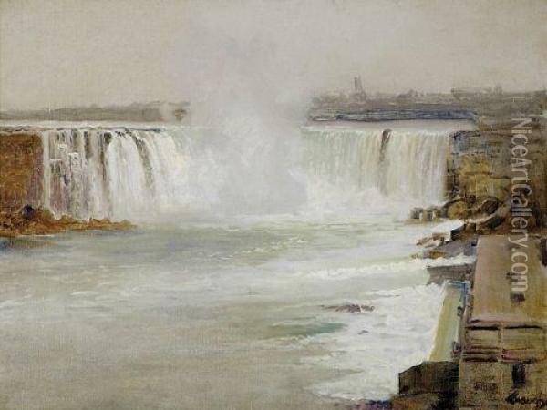 View Of Niagara Falls Oil Painting - Frederick Judd Waugh