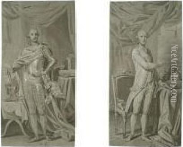 Two Portraits Of A King Oil Painting - Friedrich Heinrich Fuger