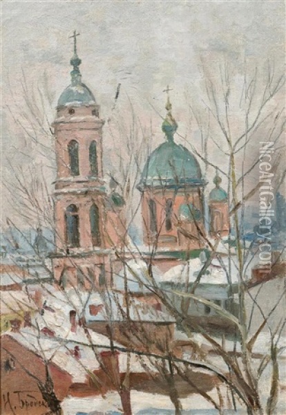 Kirche Oil Painting - Isaak Izrailevich Brodsky