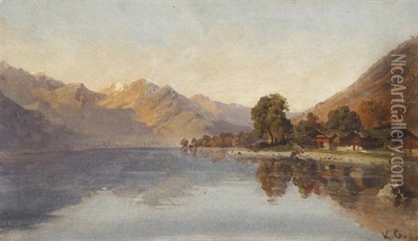 Obligen (lac De Brienz) Oil Painting - Karl Girardet