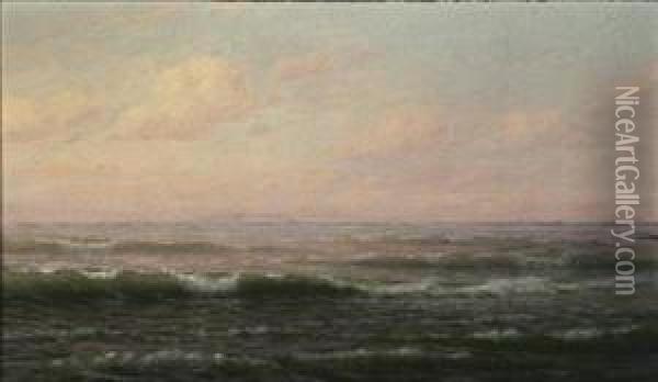 Chesapeake Bay At Dawn Oil Painting - Charles A. Watson
