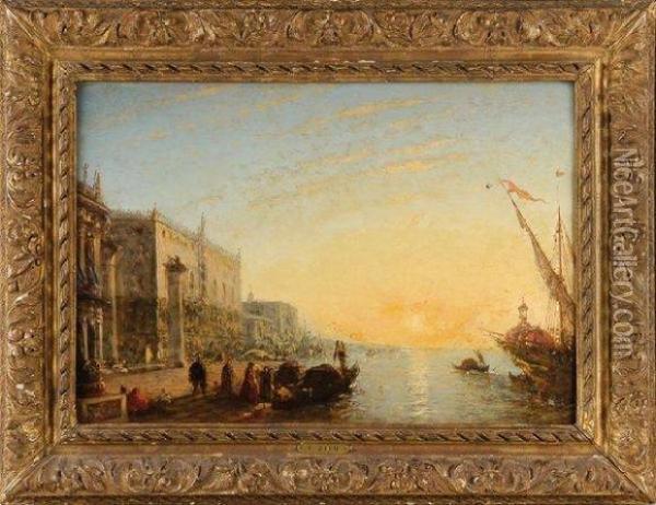 Leve De Soleil Sur Venise Oil Painting - Felix Ziem