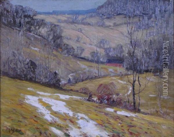 Hills Of Wayne Oil Painting - George Herbert Baker