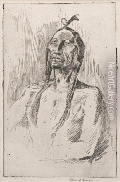 The Blackfoot Warrior Oil Painting - John Edward Borein