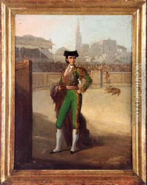 Retrato Del Torero Francisco Montes, Paquiro Oil Painting - Joaquin Dominguez Becquer