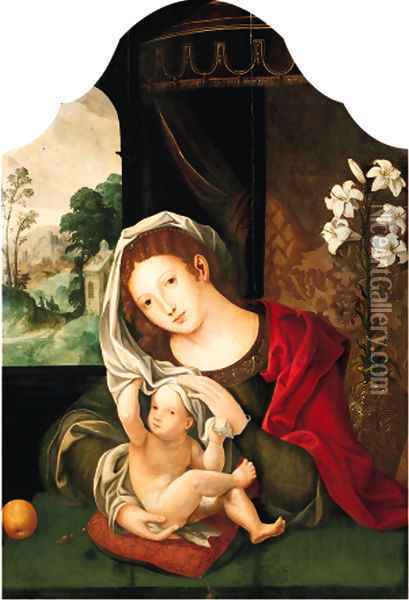 The Madonna and Child Oil Painting - Jan Mabuse