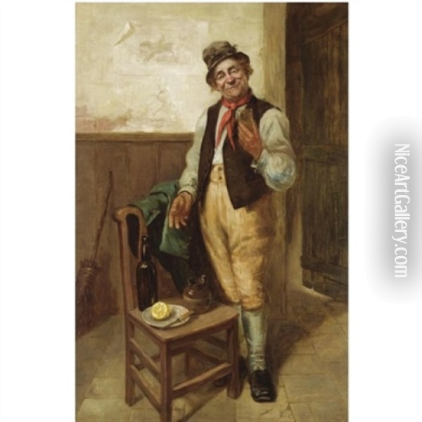 The Connoisseur Oil Painting - Charles Hunt