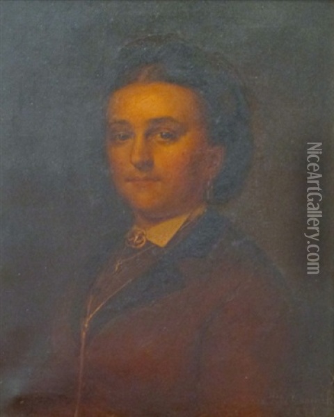 Portrait D'une Dame Oil Painting - Pierre Louis de Coninck