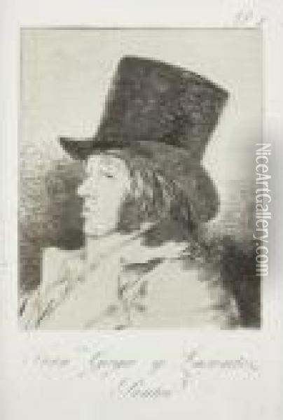 Los Caprichos, Plate I: Francisco Goya Y Lucientes, Pintor Oil Painting - Francisco De Goya y Lucientes