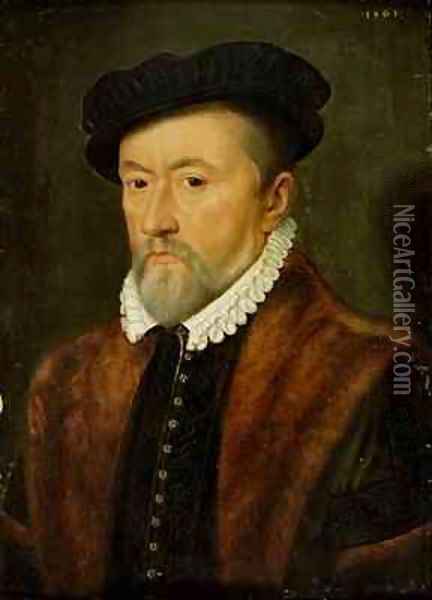 Gaspard II de Coligny 1519-72 Admiral of France Oil Painting - Marc Duval