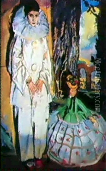 Pierrot Oil Painting - Antonio Ortiz Echaguee