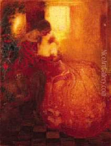 Lovers Oil Painting - William Shackleton