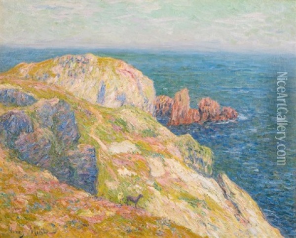 Le Cap De La Chevre, Finistere, Circa 1898 Oil Painting - Henry Moret