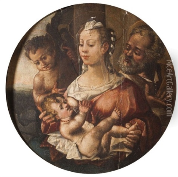 La Sainte Famille Avec Saint Jean Baptiste Oil Painting -  Correggio
