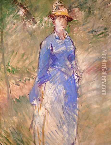 Young Woman in the Garden I Oil Painting - Edouard Manet
