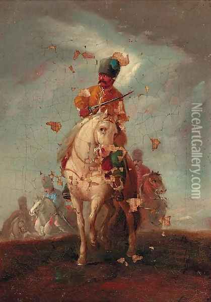 A cavalryman 2 Oil Painting - Francesco Simonini