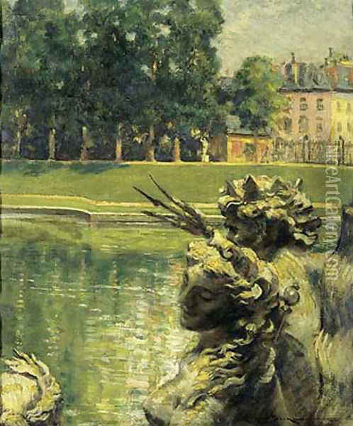 Bassin de Neptune, Versailles Oil Painting - James Carroll Beckwith