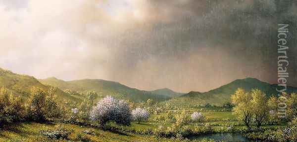 April Showers Oil Painting - Martin Johnson Heade