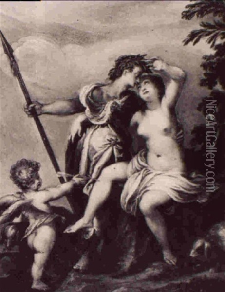 Venus And Adonis Oil Painting - Hans Rottenhammer the Elder