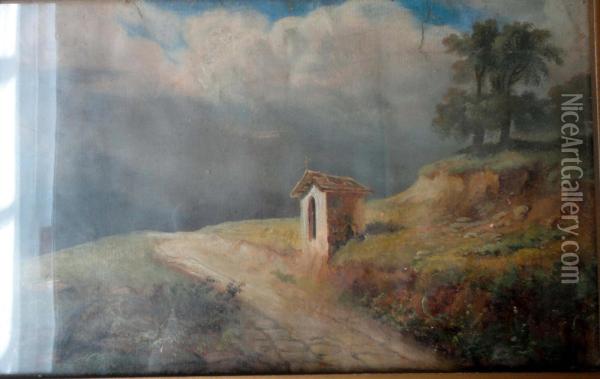 Paesaggio Con Cappelletta Oil Painting - D'Azeglio Massimo