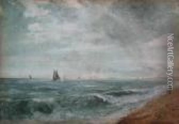 Hove Beach Sussex Oil Painting - John Constable