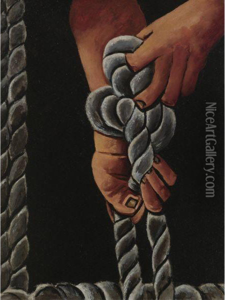 Knotting Rope Oil Painting - Marsden Hartley