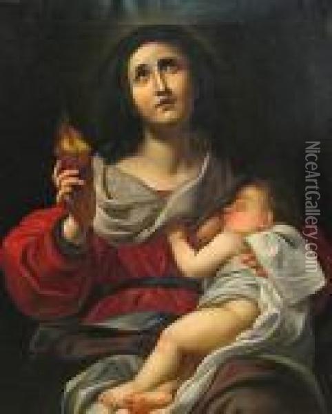 Charity Oil Painting - Carlo Dolci