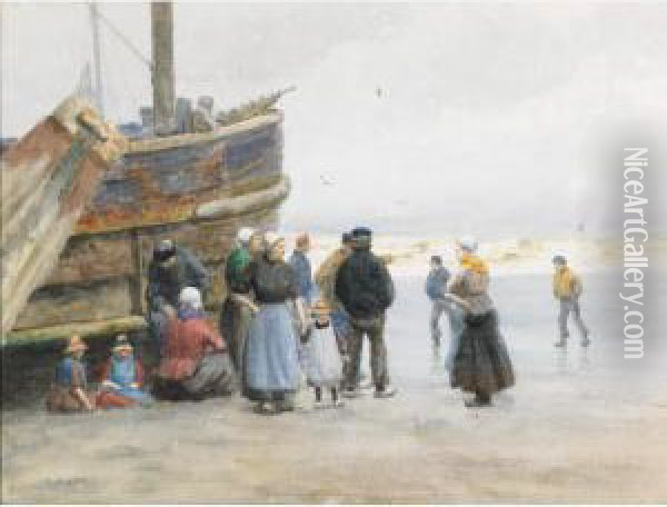 Coast Of Belgium Oil Painting - William Edward Norton