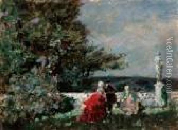 In Giardino - 1907 Oil Painting - Emma Ciardi