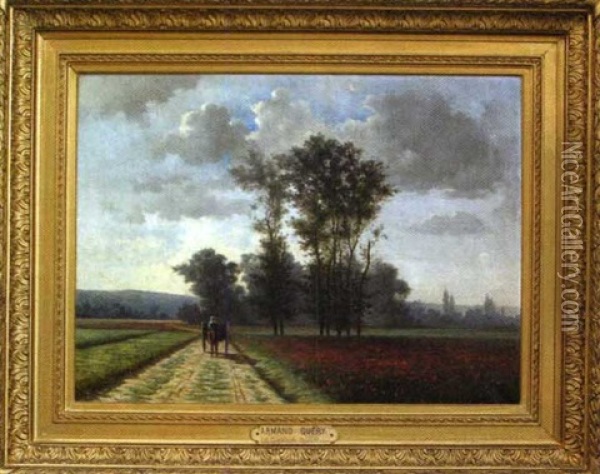 Les Coquelicots, Chemin Des Trois Fontaines Oil Painting - Armand Guery