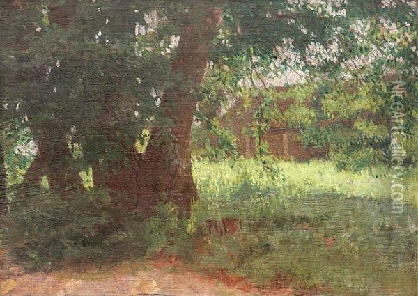 W Cieniu Drzewa Oil Painting - Edward, Edouard Okun