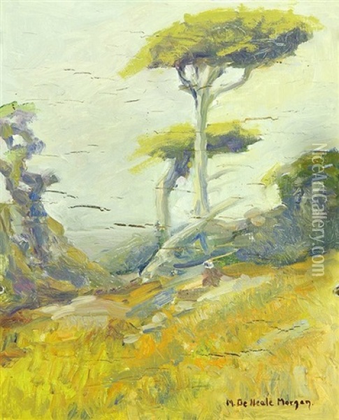 Monterey Cypress By The Coast Oil Painting - Mary Deneale Morgan
