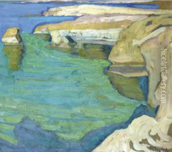 Naxos Oil Painting - Konstantinos Maleas