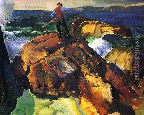 The Fisherman (study) Oil Painting - George Wesley Bellows